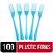 Party Solids 100 Pcs Disposable Utensils – Heavy Duty Plastic Cutlery Set – Premium Plastic Forks, Spoons or Knives for Parties, Events, Catering & Tableware Supplies by Exquisite